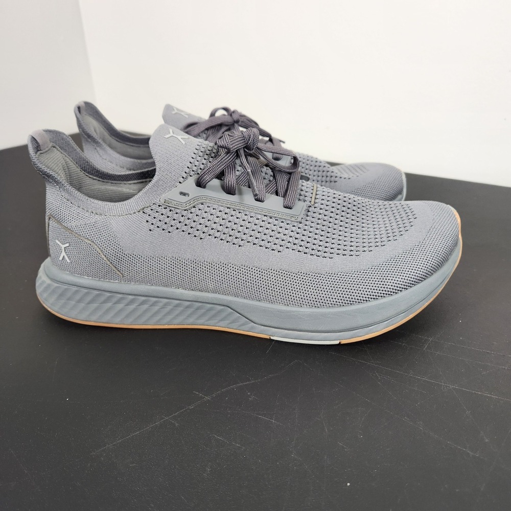 Flux Footwear Adapt Runner Men 11.5 Grey Knit Zero Drop Gym Training Shoe PO0043